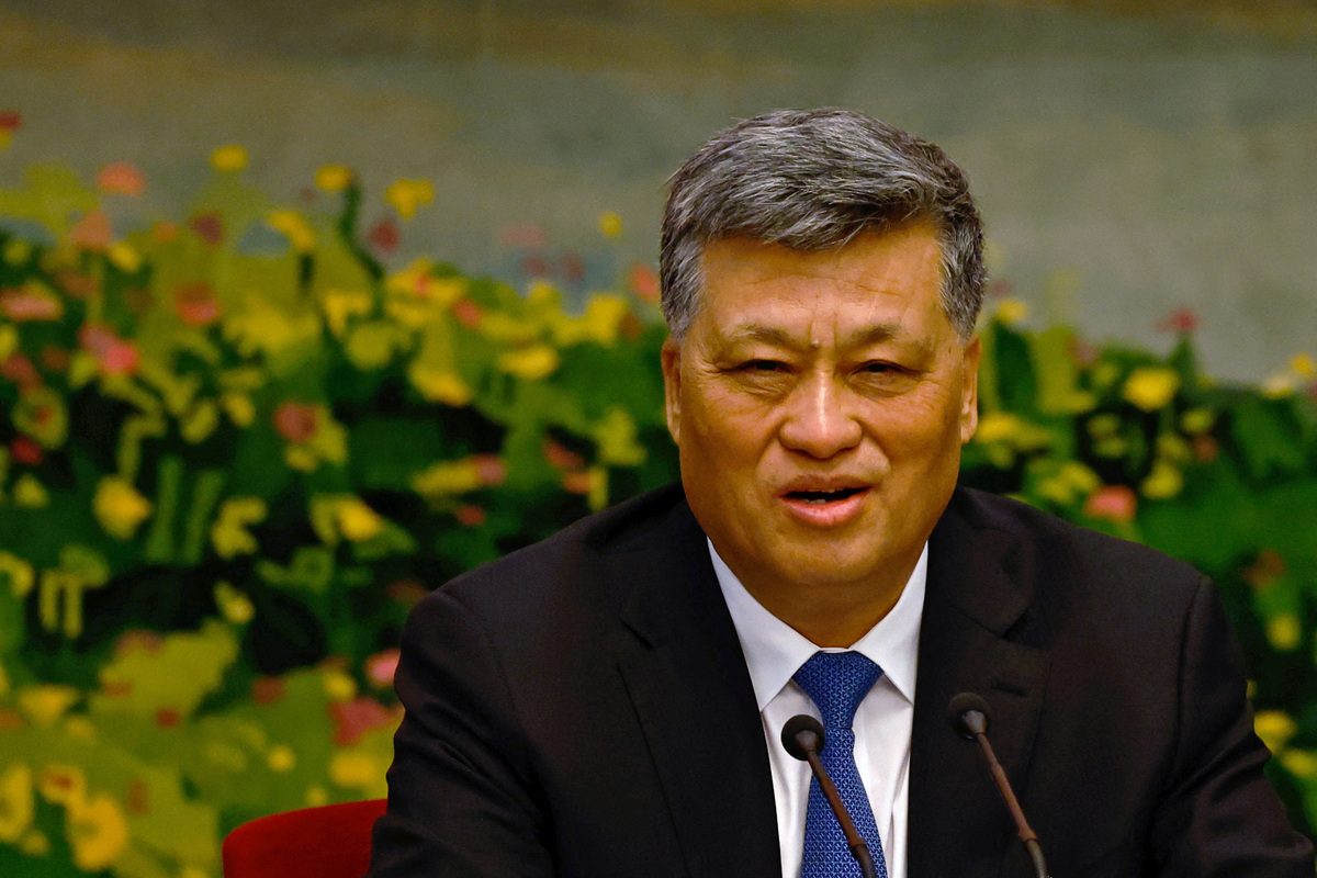 Xinjiang Party Secretary Ma Xingrui attends the Xinjiang delegation meeting during the National People's Congress (NPC) at the Great Hall of the People in Beijing, China March 7, 2025. REUTERS/Tingshu Wang