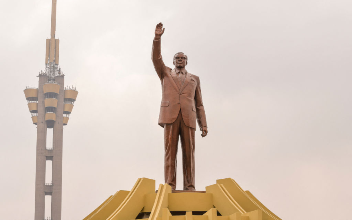  A general view of the Slain Congolese independence hero Patrice Lumumba’s mausoleum at the Limete Tower in Kinshasa on June 30, 2022. 