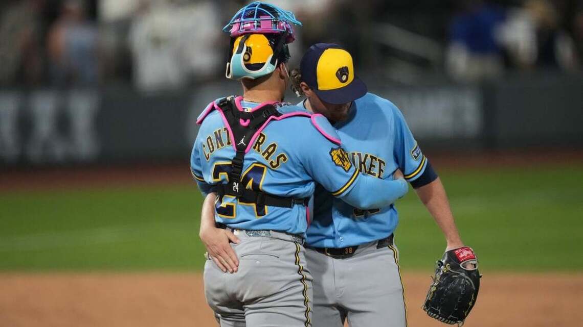 Brewers outlast A's 15-14 in wild 12-inning affair at Las Vegas 