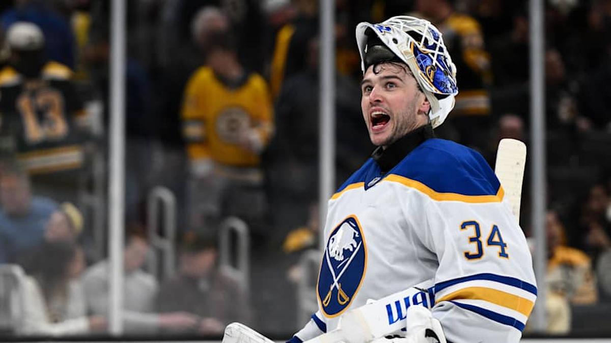  Alex Lyon has been excellent for the Sabres in the 2026 Stanley Cup Playoffs. | Brian Fluharty-Imagn Images 