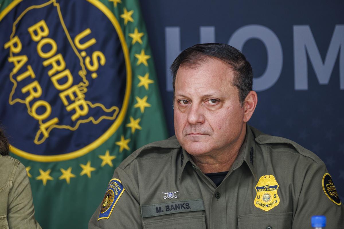  U.S. Border Patrol Chief Mike Banks at a roundtable discussion with local ranchers and employees from U.S. Customs and Border Protection led by U.S. Secretary of Homeland Security Kristi Noem on January 7, 2026 in Brownsville, Texas. 