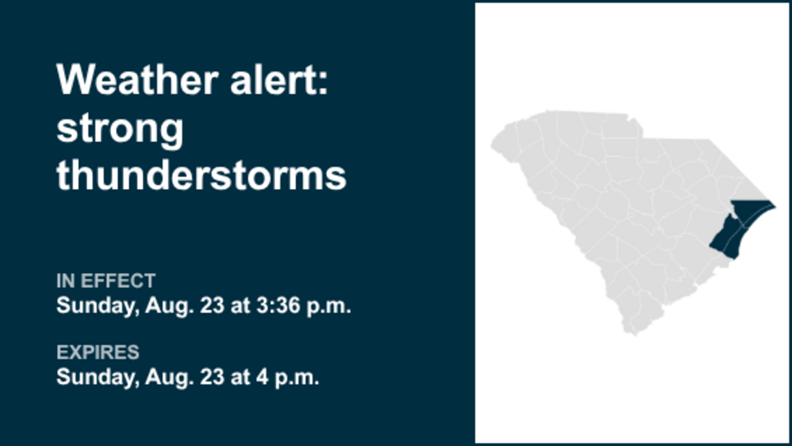 UPDATE: Thunderstorms with pea-sized hail in Coastal Georgetown Sunday 