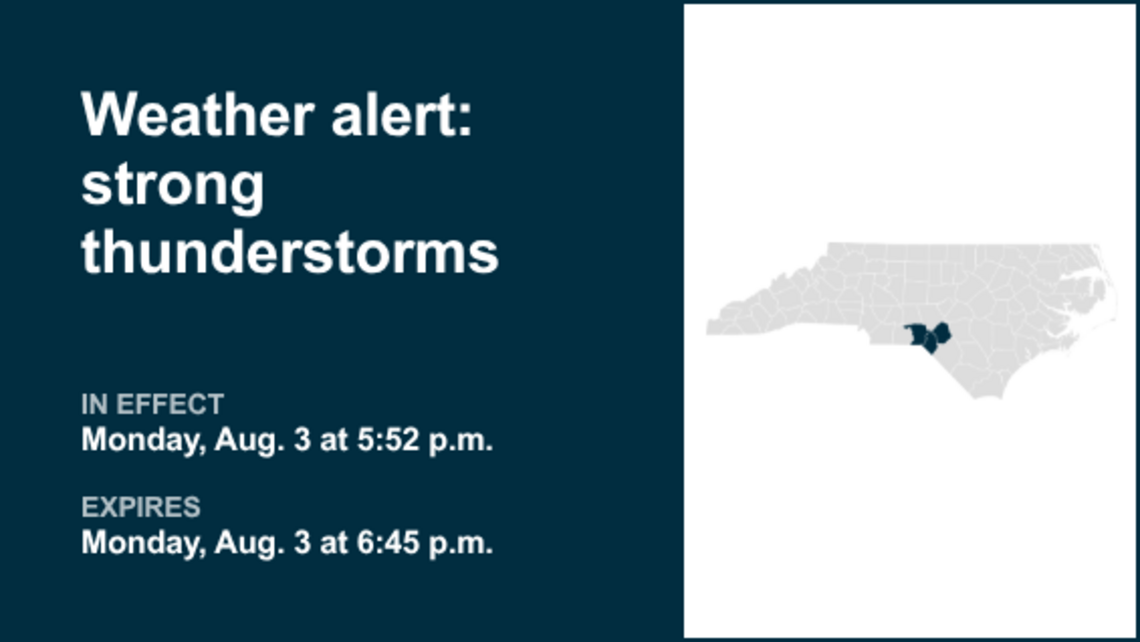 UPDATE: Weather alert for the Piedmont region Monday night - gusts to hit 50 mph 