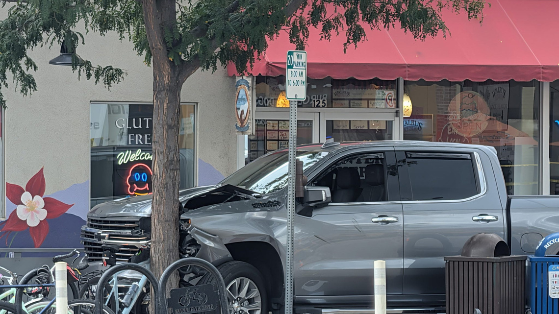 Video shows truck on sidewalk, smashed into tree in Fort Collins 