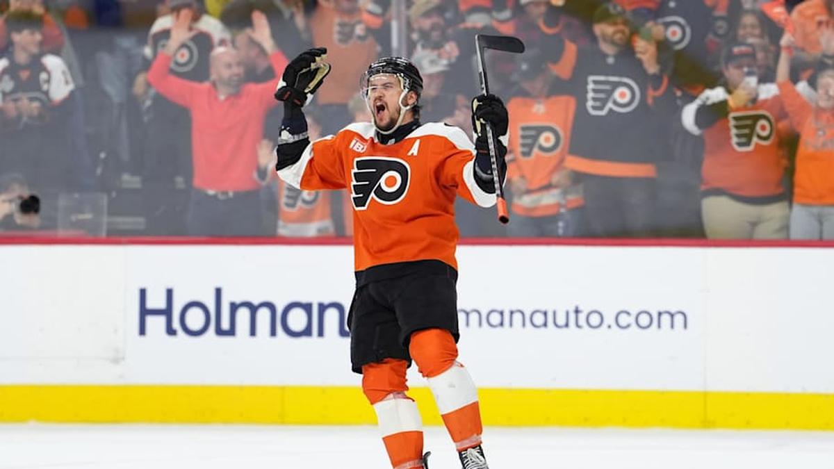  Travis Konecny and the Flyers defeated the Penguins in round one of the Stanley Cup Playoffs | Kyle Ross-Imagn Images 