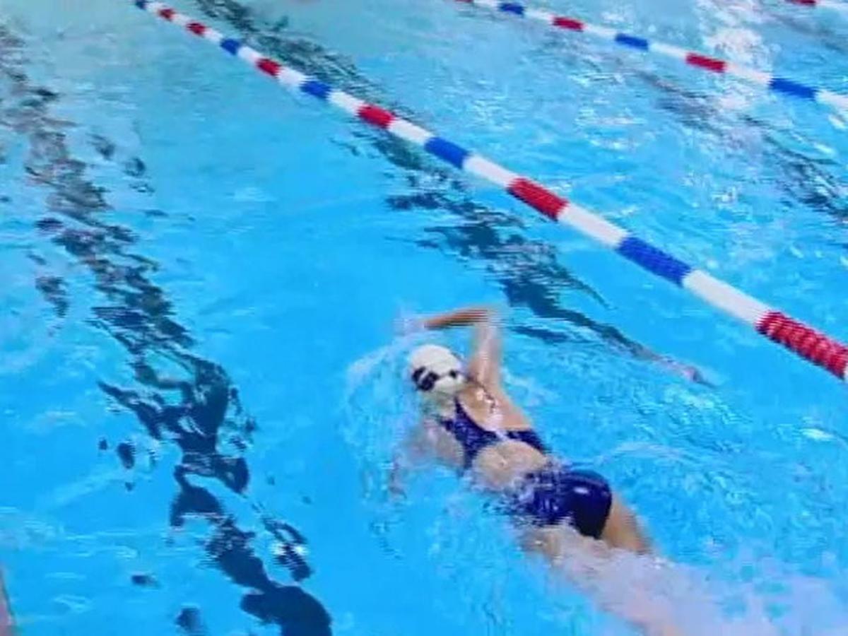  Female swimmer in a lap pool. (American Heart Association via SWNS) 