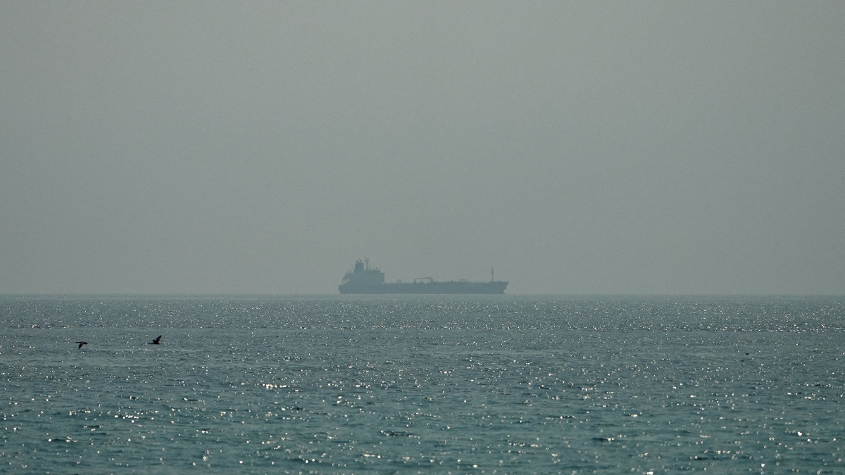 Oil tanker Al Shaffiah sails at sea near the Omani coast, as seen from Musandam, Oman, June 26, 2026. REUTERS/Stringer