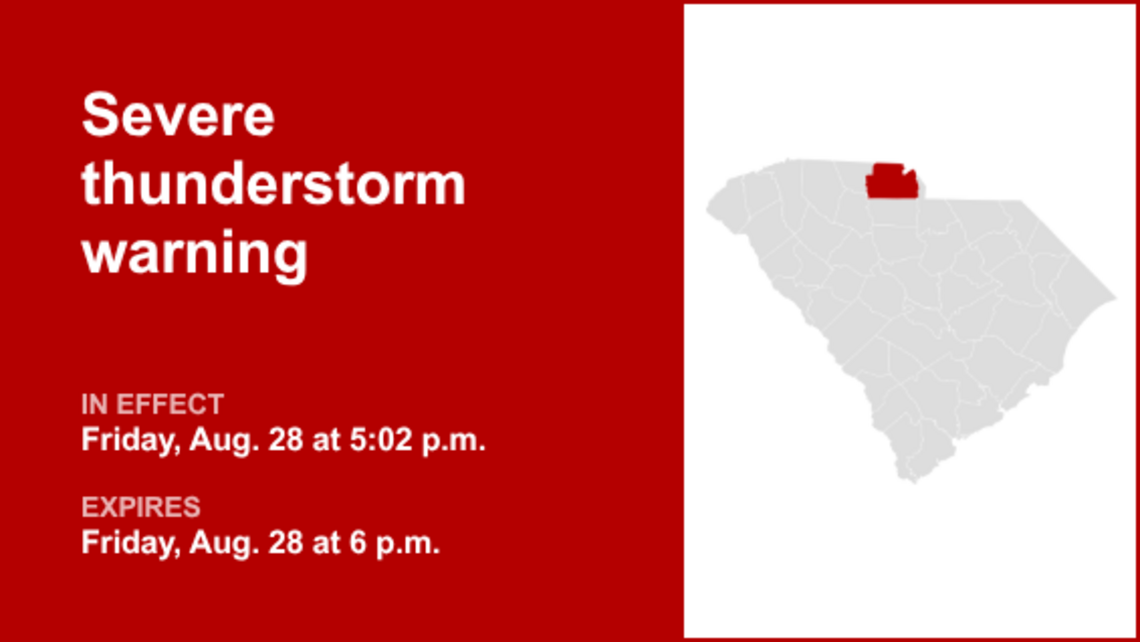 UPDATE: Thunderstorms with damaging winds in Chester County Friday, says the NWS 