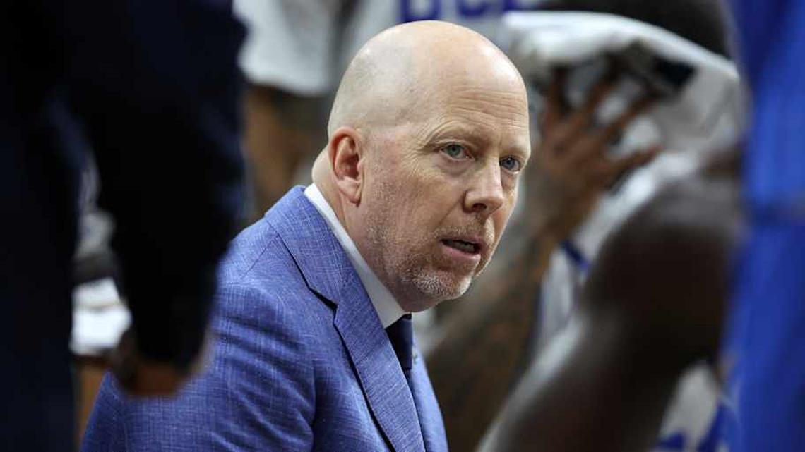  Mar 20, 2026; Philadelphia, PA, USA; UCLA Bruins head coach Mick Cronin reacts in the first half during a first round game of the men's 2026 NCAA Tournament at Xfinity Mobile Arena. Mandatory Credit: Bill Streicher-Imagn Images | Bill Streicher-Imagn Images 