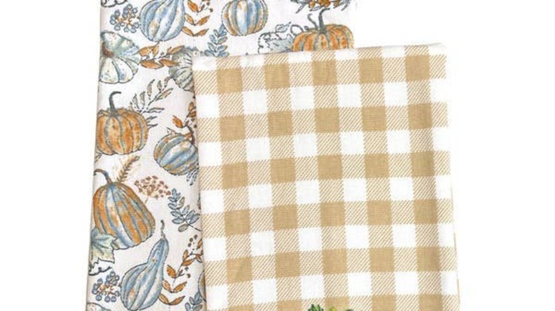 Aldi's 100% Cotton 2-Pack Kitchen Towel Set Is Autumnal Perfection