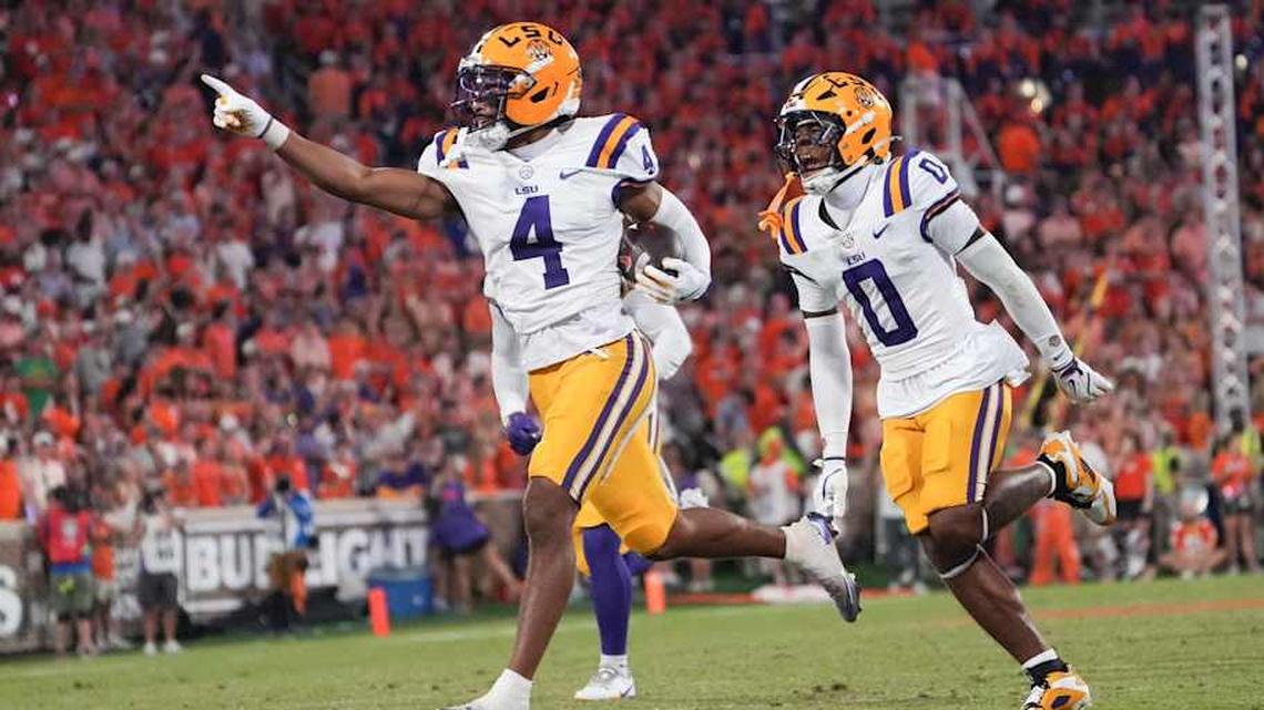  The Saints could target LSU's Mansoor Delane with their No. 8 pick. | Ken Ruinard/USA Today Network South Carolina/USA TODAY NETWORK via Imagn Images 