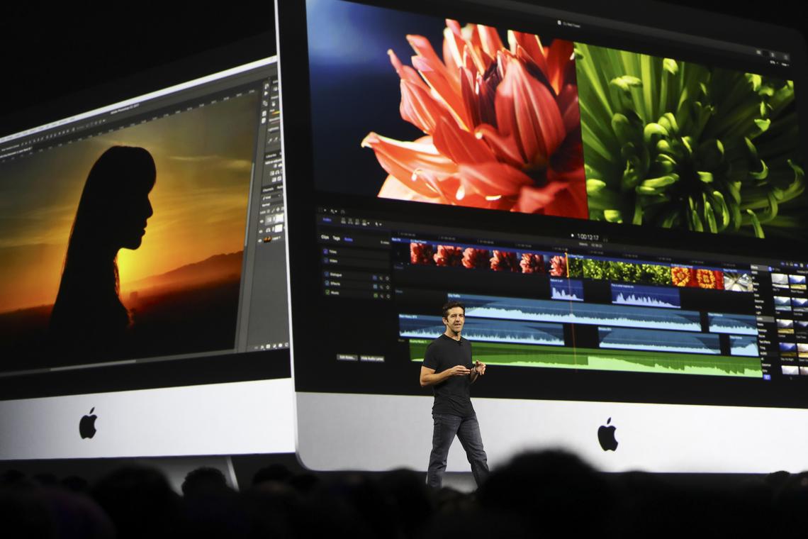 FILE -- John Ternus, then Apple's vice president of hardware engineering, speaks during the Apple World Wide Developers Conference in San Jose, Calif., June 5, 2017. Tim Cook, the longtime chief executive of the iPhone maker said on Monday, April 20, 2026, that he will step down. He will be replaced by Ternus, the company's head of hardware engineering. (Jim Wilson/The New York Times)
