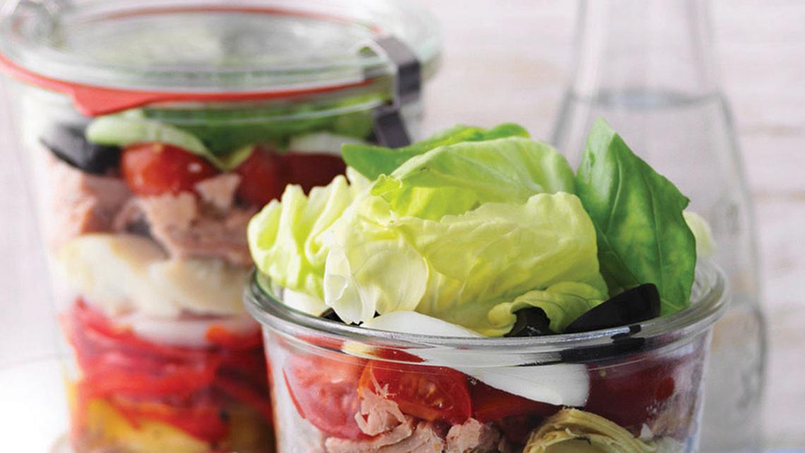 Easy Layered Tuna Salad Recipe is a Super-Satisfying Grab & Go Lunch