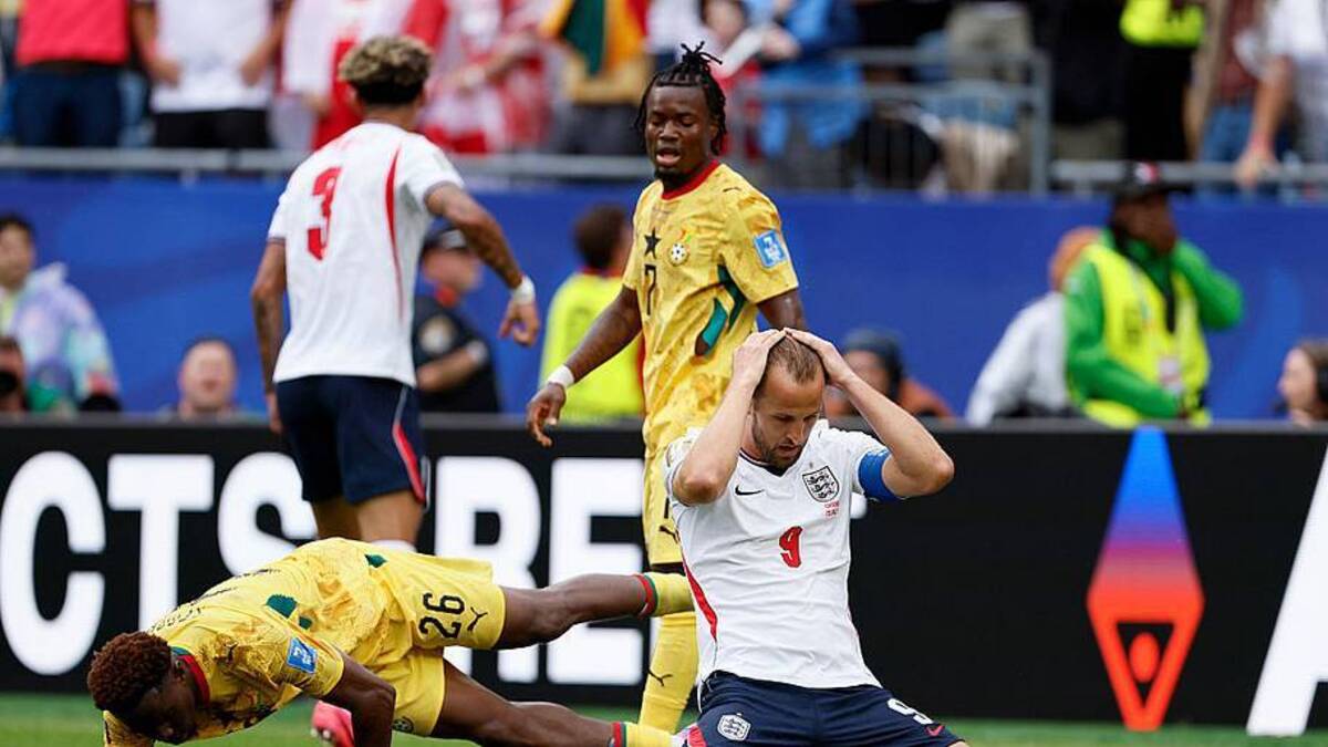  England was held by an impressive Ghana. | Richard Sellers/Sportsphoto/Allstar/Getty Images 