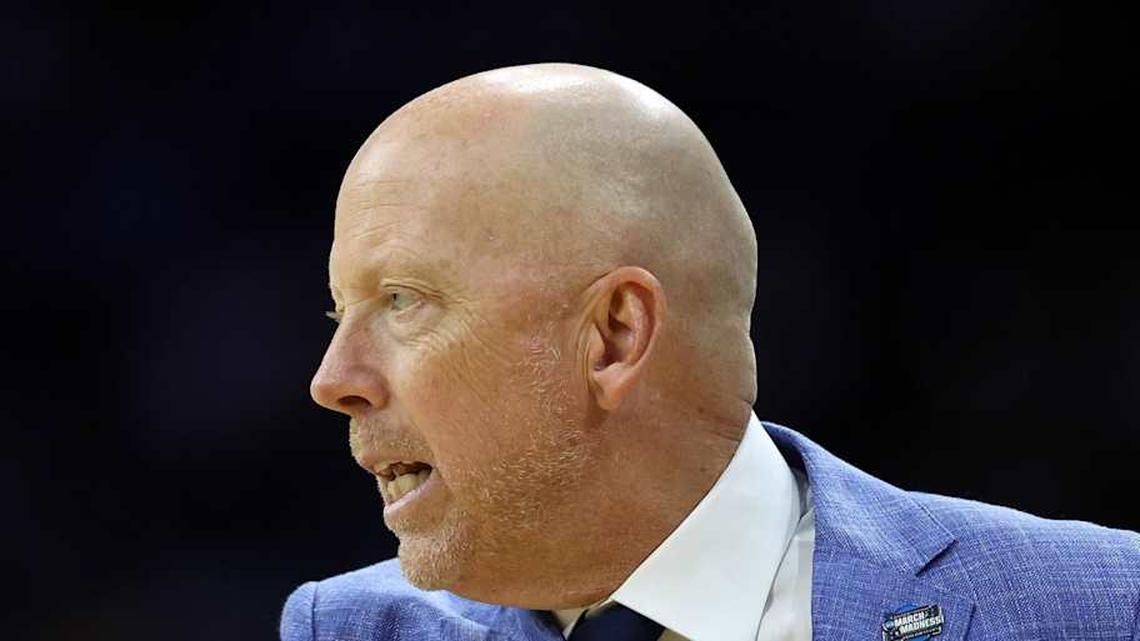  Mar 20, 2026; Philadelphia, PA, USA; UCLA Bruins head coach Mick Cronin reacts in the first half during a first round game of the men's 2026 NCAA Tournament at Xfinity Mobile Arena. Mandatory Credit: Bill Streicher-Imagn Images | Bill Streicher-Imagn Images 