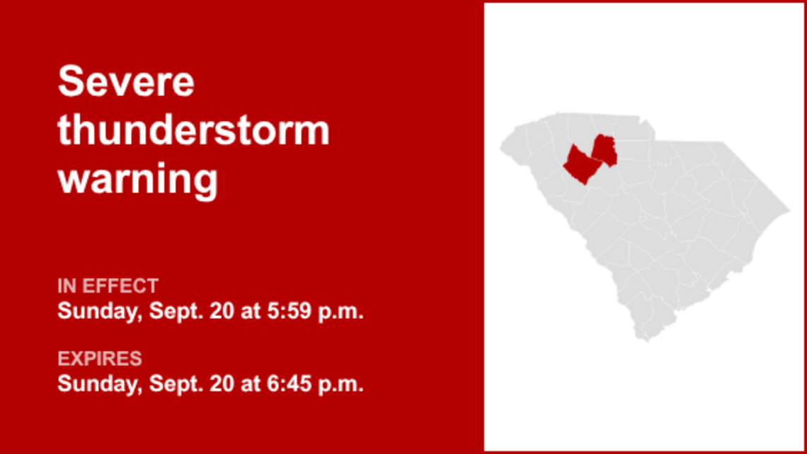 UPDATE: Thunderstorms with damaging winds in Laurens County Sunday, says the NWS 