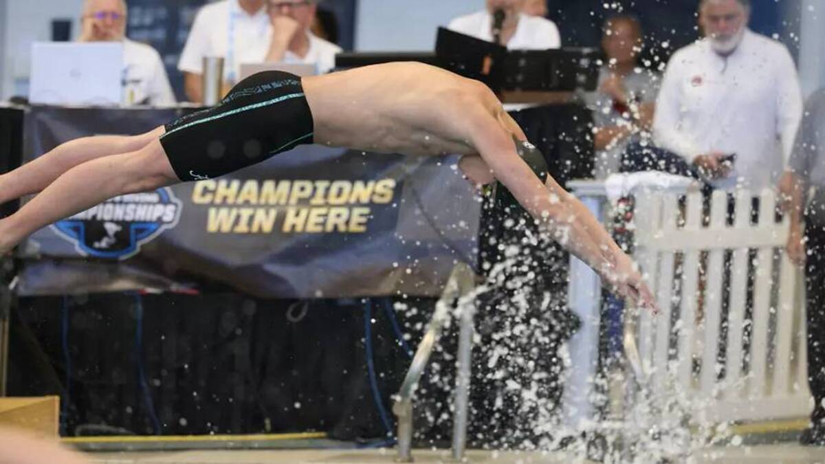  Alabama Swimmer Jonny Hoole (Free) during NCAA Championships at Ga Tech Aquatic Center in Atlanta, GA on Saturday, Mar 28, 2026. | UA Athletics 