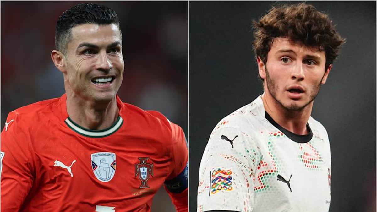  Twenty years separate Cristiano Ronaldo and João Neves. | Image Photo Agency/Getty Images, Ulrik Pedersen/NurPhoto/Getty Images 