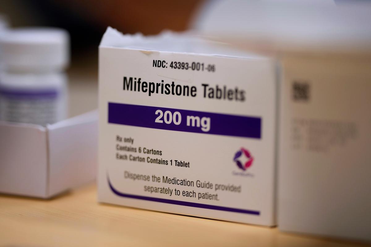  FILE – Mifepristone tablets sit on a table at a Planned Parenthood clinic in Ames, Iowa, July 18, 2024. (AP Photo/Charlie Neibergall, File) 