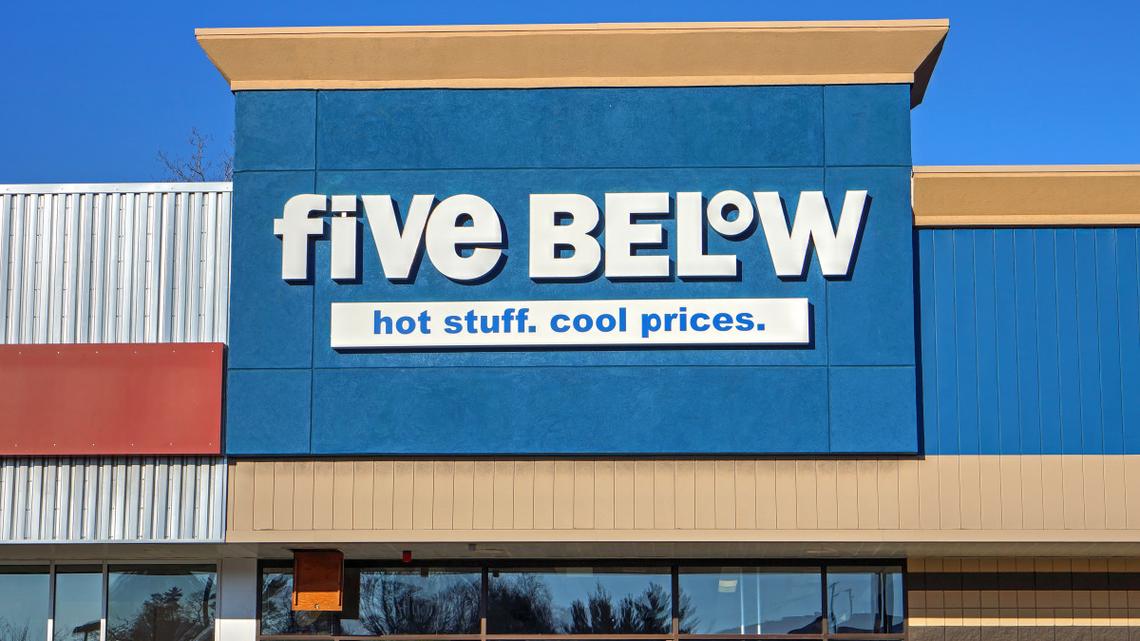 Five below storefront.