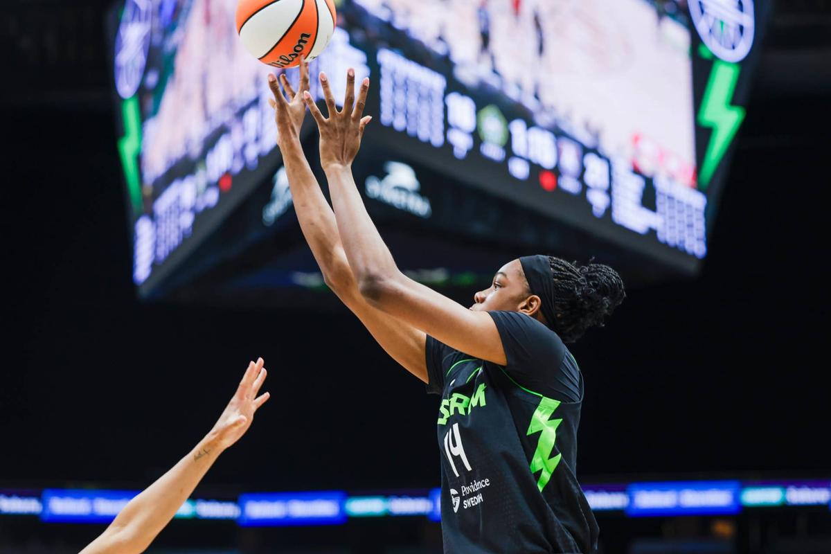  Seattle Storm center Dominique Malonga (14) Joe Nicholson-Imagn Images