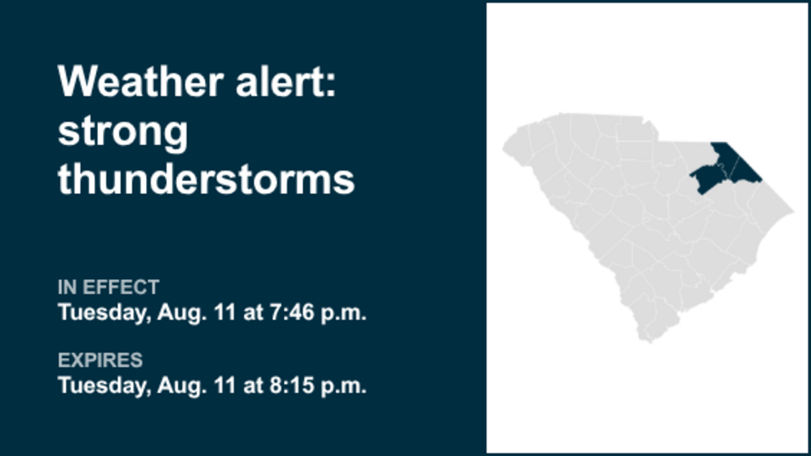 UPDATE: Thunderstorms with pea-sized hail in Dillon County Tuesday, says the NWS 
