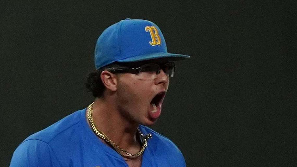  Mar 1, 2026; Arlington, TX, USA; UCLA Bruins against Mississippi State Bulldogs during the Amegy Bank College Baseball Series at Globe Life Field. Mandatory Credit: Dustin Safranek-Imagn Images | Dustin Safranek-Imagn Images 