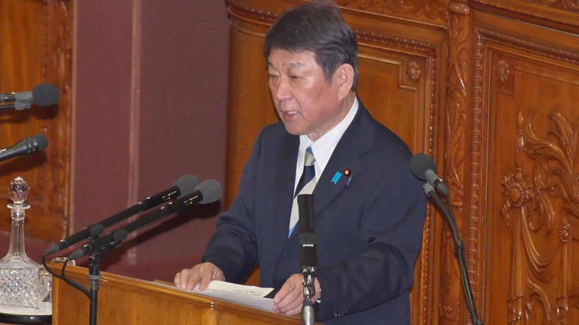 North Korea on Wednesday accused Japan of a “grave provocation” after Tokyo expressed concern about Pyongyang’s nuclear and missile programs in an annual diplomatic report. In this February 2026 photo, Japanese Foreign Minister Toshimitsu Motegi delivers a speech at the National Diet in Tokyo. File Photo by Keizo Mori/UPI
