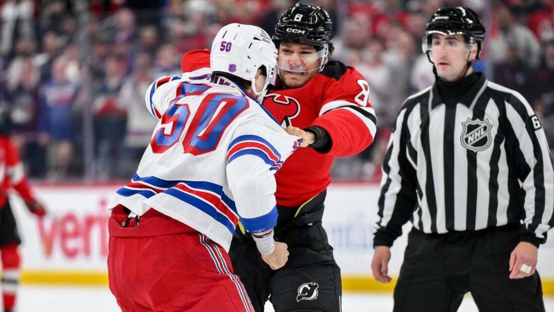 Luke Hughes nets 2 goals in Devils' 7-1 domination of Rangers 