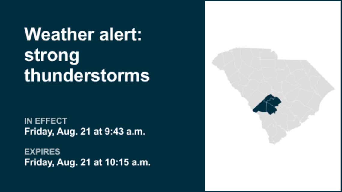 UPDATE: Thunderstorms with pea-sized hail in Pee Dee Friday, says the NWS 