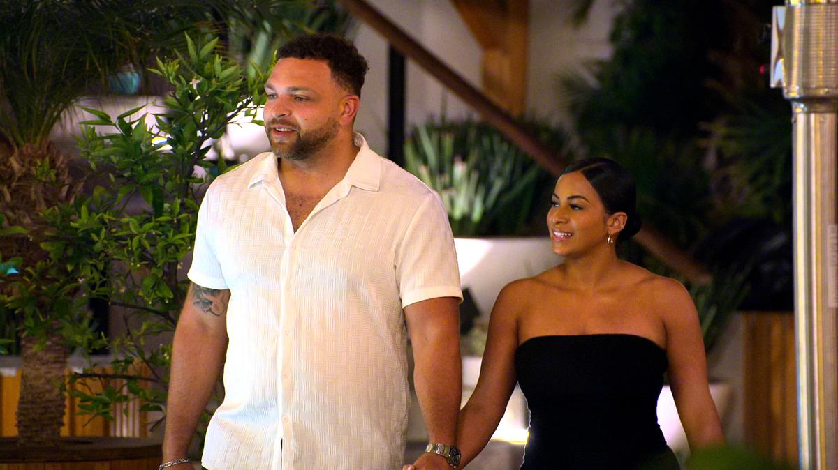 Devonta Anderson and Britany Wicker on “Love is Blind.”
