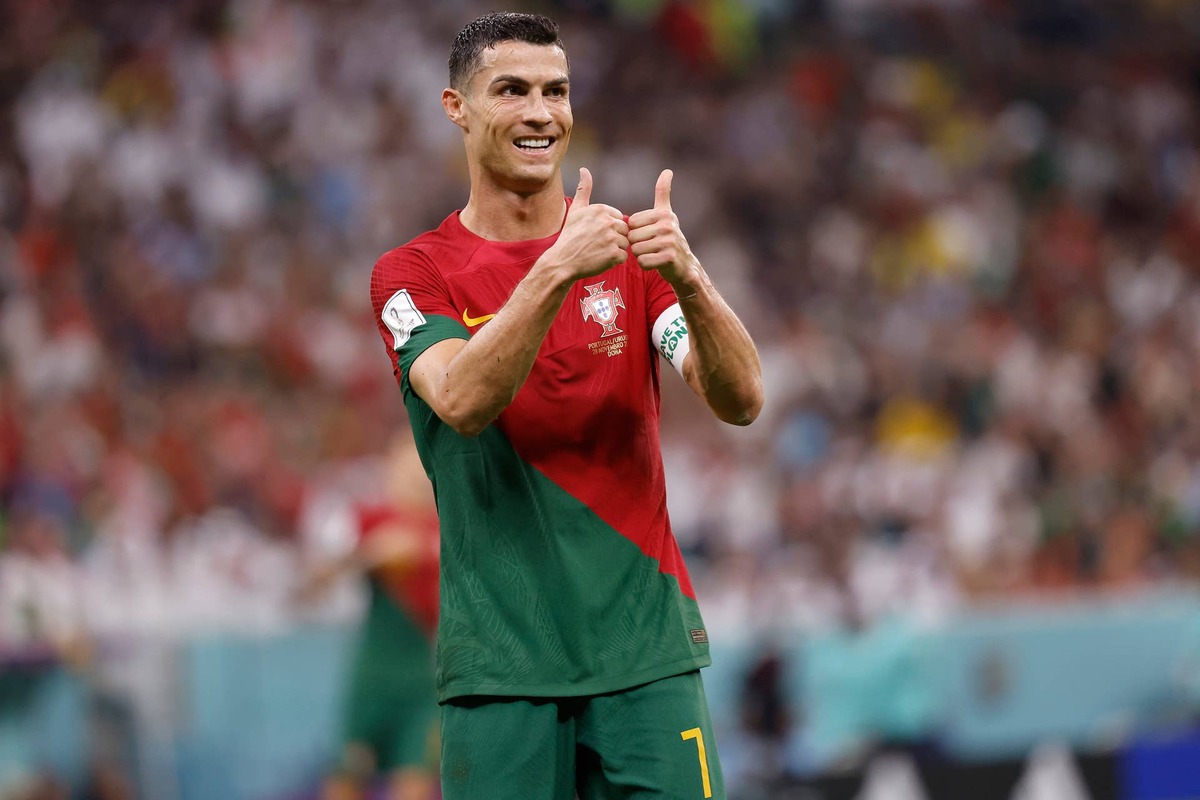  Portugal forward Cristiano Ronaldo (7) in the 2022 World Cup at Lusail Stadium. Yukihito Taguchi-USA TODAY Sports