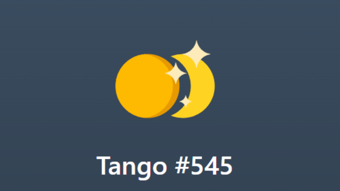 Today's Tango #545 LinkedIn Answer (April 5, 2026) 