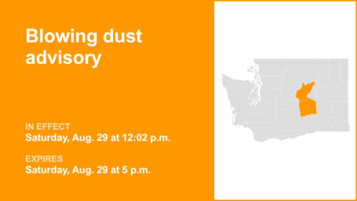 Blowing dust advisory affecting Moses Lake area and Waterville Plateau 