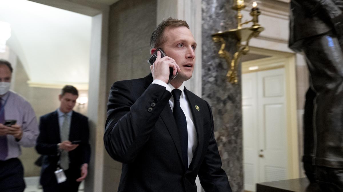 Max Miller. Rep. Max Miller, R-Ohio, walks out of a meeting with House Majority Leader Steve Scalise of Louisiana on Capitol Hill on Oct. 11, 2023, in Washington.