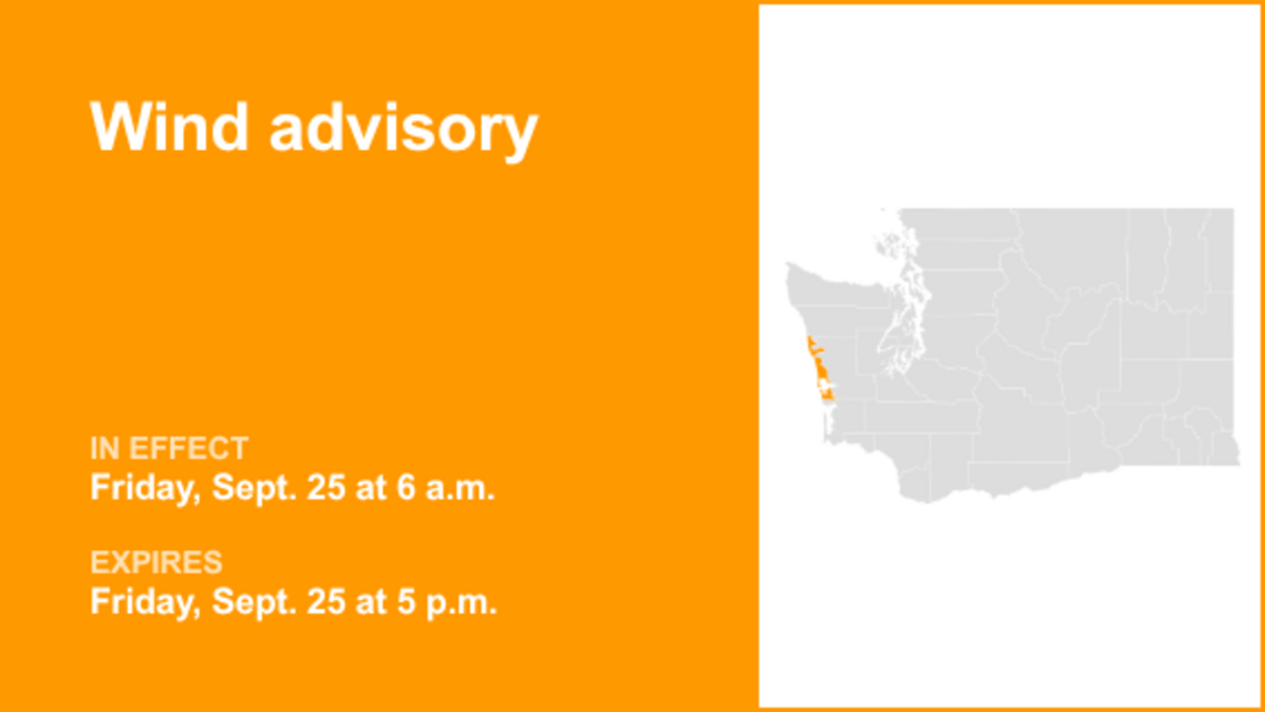 UPDATE: The wind advisory for Southwest Washington is forecast to expire at 5 p.m. 