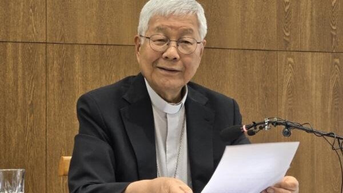 Cardinal Lazarus You Heung-sik speaks to reporters Friday at the Catholic Bishops’ Conference of Korea offices in Seoul. Photo by Asia Today
                                            