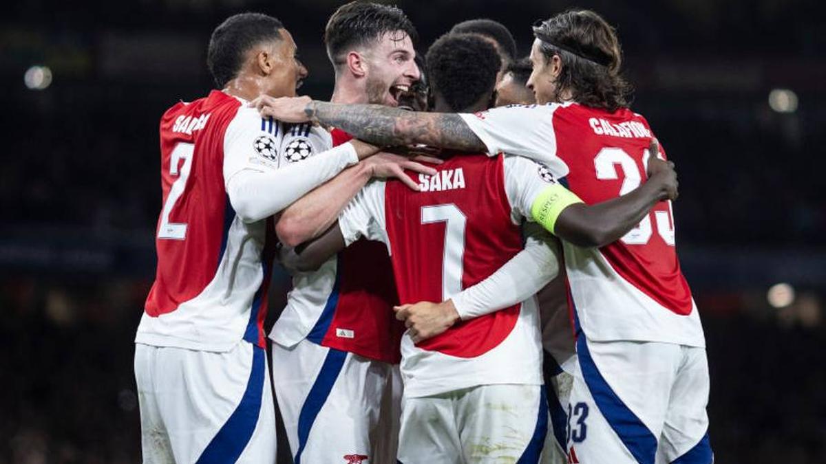  Arsenal secured a second ever win over PSG in 2024. | Ryan Pierse/UEFA/Getty Images 