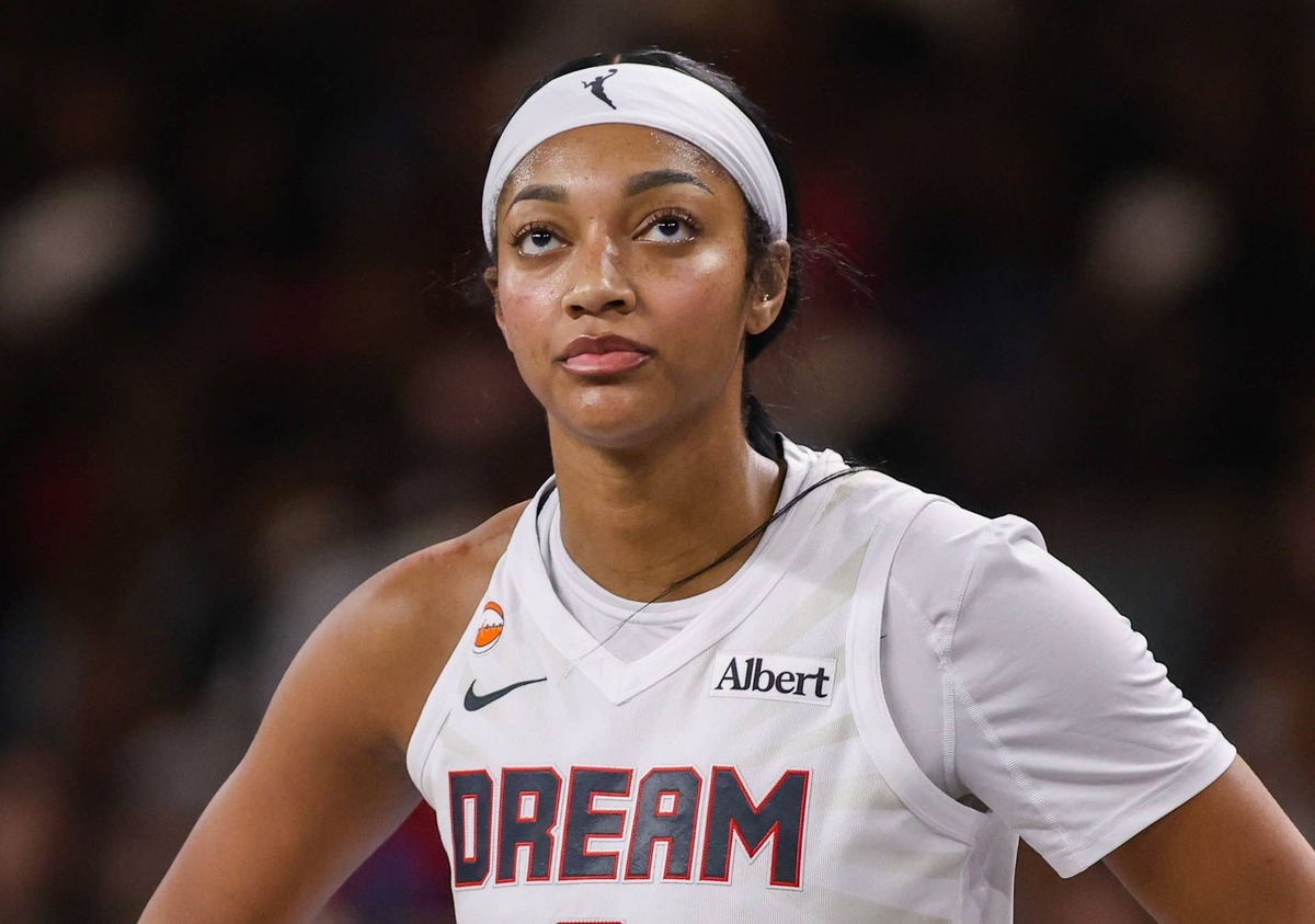  Atlanta Dream forward Angel Reese (5) looks on during a game. Brett Davis-Imagn Images