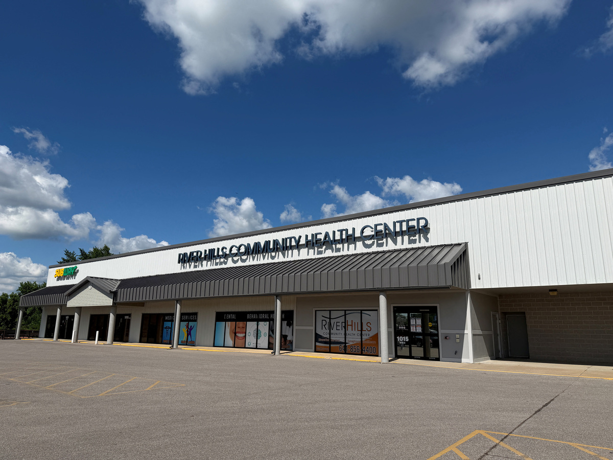 The exterior of the River Hills Community Health Center, a medical clinic in Centerville, Iowa, U.S., June 22, 2026. Picture taken with a mobile phone. REUTERS/Nathan Layne