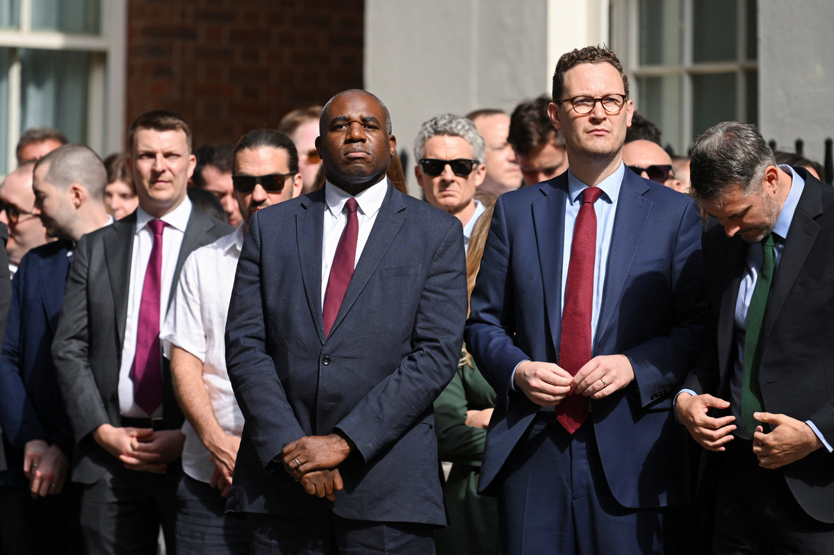 British Deputy Prime Minister and Justice Secretary David Lammy looks on, on the day British Prime Minister Keir Starmer announces the timeline for his resignation, outside 10 Downing Street, in London, Britain, June 22, 2026. REUTERS/Jaimi Joy