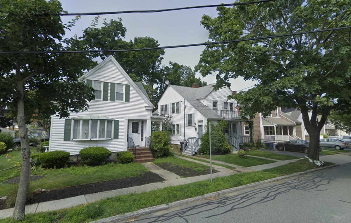  Homes on Lawn Avenue in Quincy, Mass., that were built by the U.S. Housing Corporation. Google Street View 