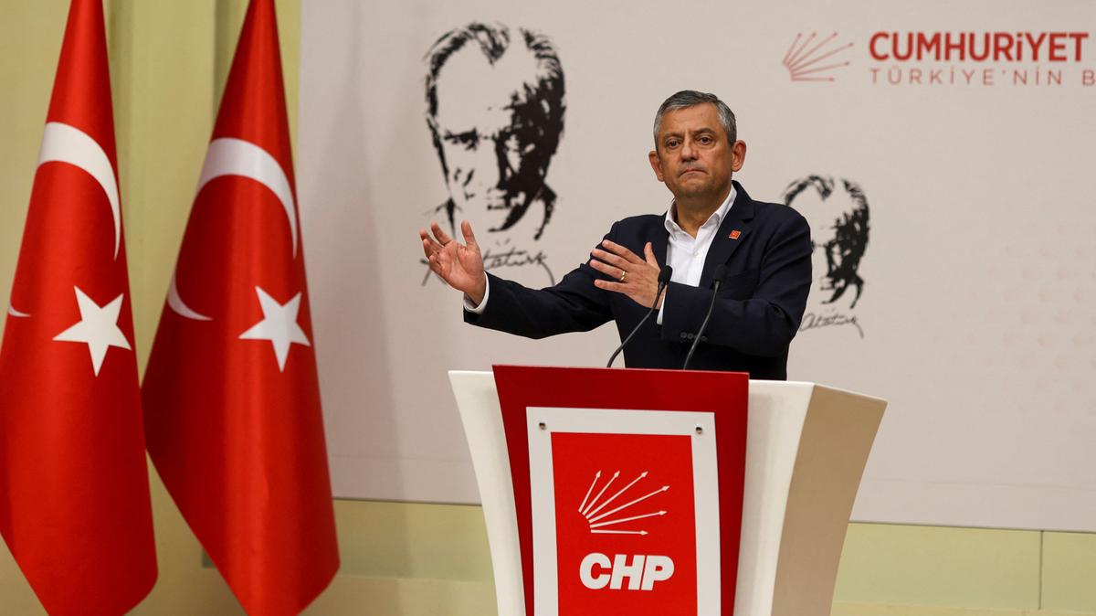 Turkey's main opposition Republican People's Party (CHP) leader Ozgur Ozel addresses the media in Ankara, Turkey, May 21, 2026. REUTERS/Efekan Akyuz