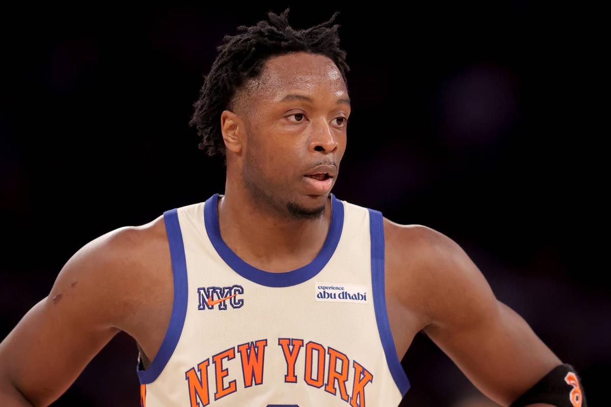  New York Knicks forward OG Anunoby (8) © Brad Penner-Imagn Images