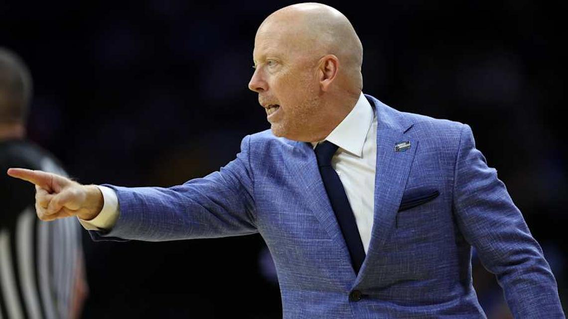  Mar 20, 2026; Philadelphia, PA, USA; UCLA Bruins head coach Mick Cronin reacts in the first half during a first round game of the men's 2026 NCAA Tournament at Xfinity Mobile Arena. Mandatory Credit: Bill Streicher-Imagn Images | Bill Streicher-Imagn Images 