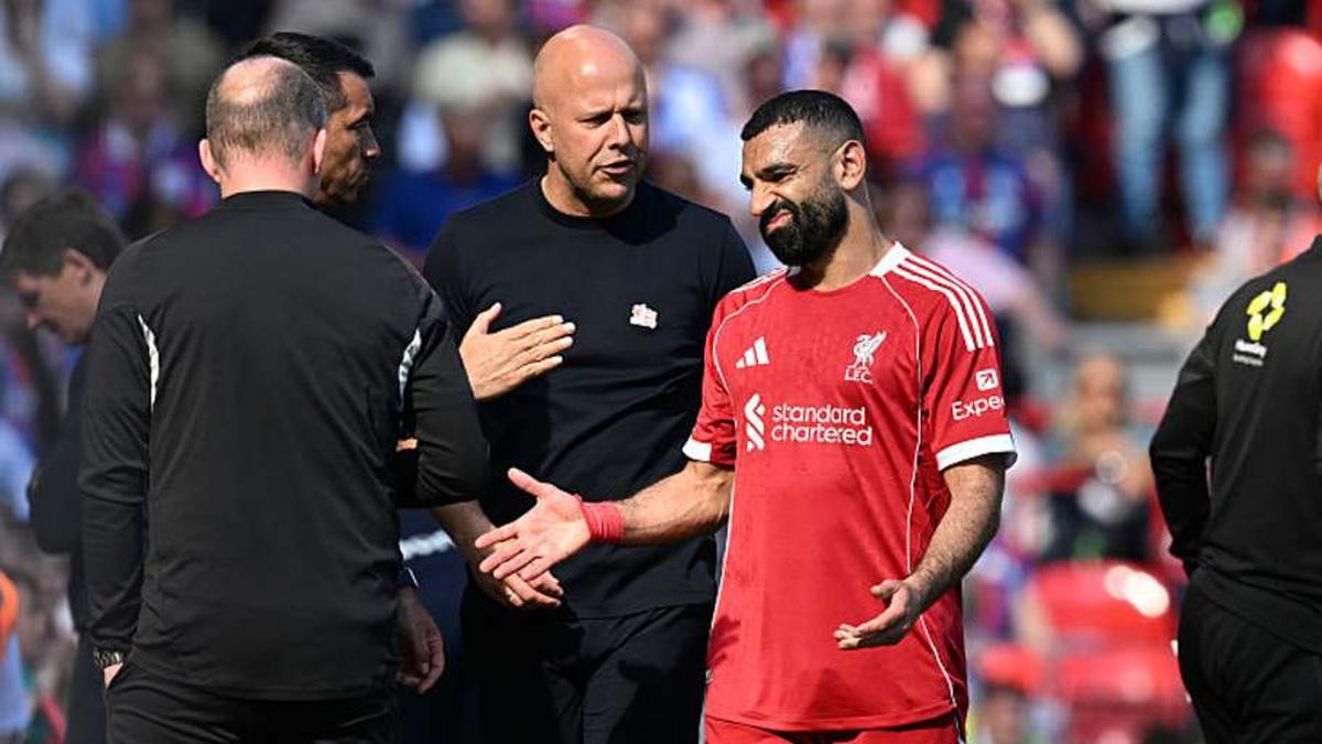  Mohamed Salah was withdrawn injured against Crystal Palace. | Liverpool FC/Getty Images 