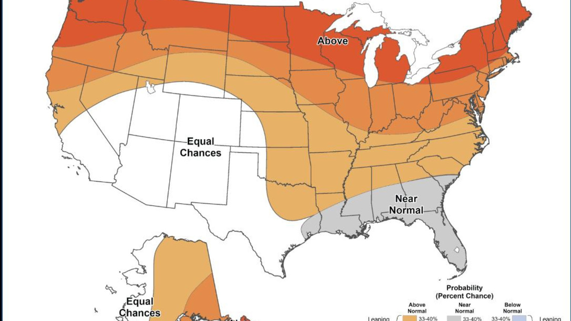 NOAA maps predict winter forecast for Pittsburgh 