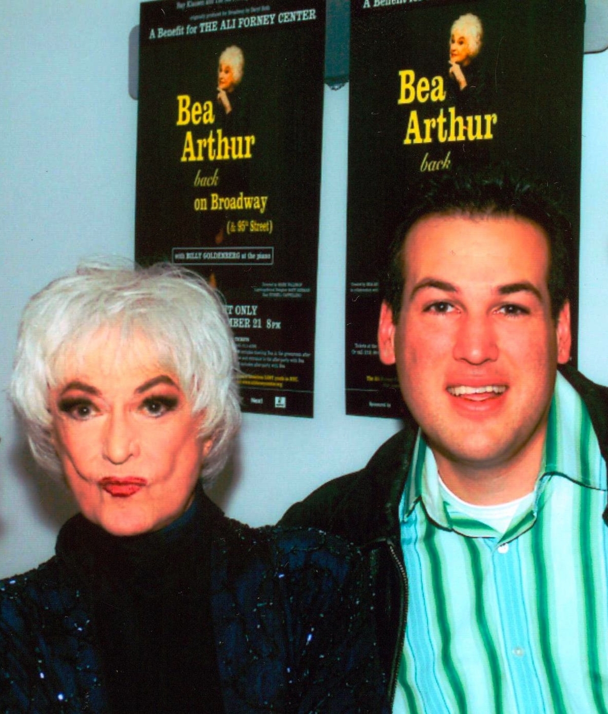 Bea Arthur and Jim Colucci following a charity performance of her one-woman show “Bea Arthur: Back on Broadway” at Symphony Space on New York’s Upper West Side on Nov. 21, 2005.Courtesy Jim Colucci