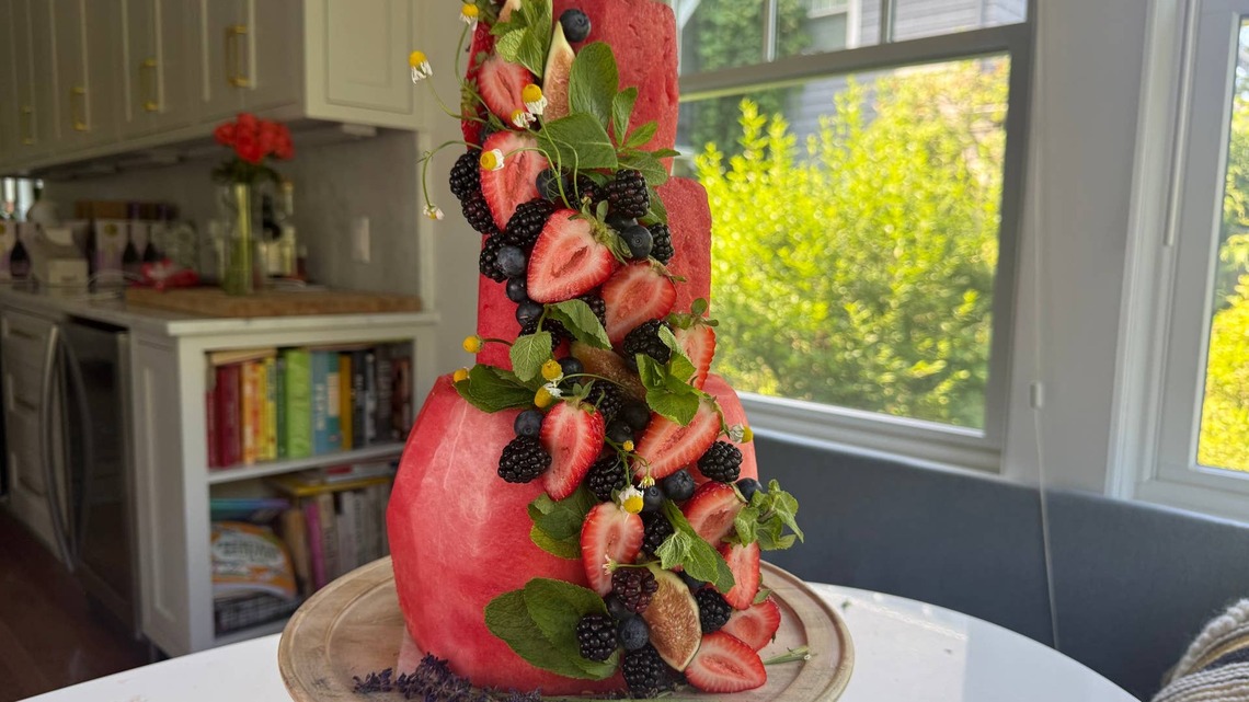 I Made a Watermelon Cake That Instantly Became a Stunning Summer Centerpiece 