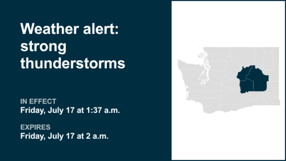 UPDATE: Pea-sized hail expected with thunderstorms in Spokane area and Northeast Mountains Friday 